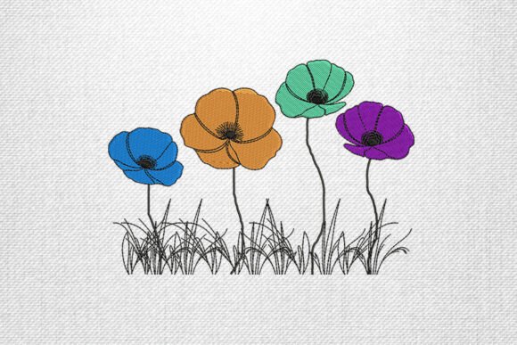 Colorful Floral Garden Embroidery: A Designer’s Take for Apparel & Sweatshirt Projects