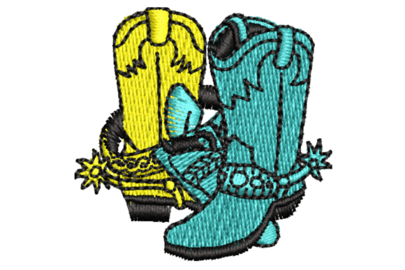 Cowboy Boots Embroidery Design: A Western-Inspired Gem for Small Shop Sellers