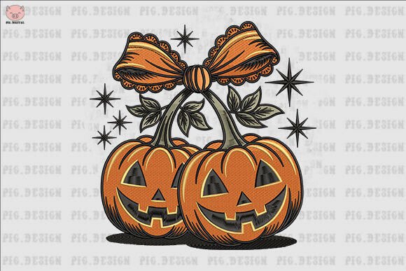 Halloween Bow Pumpkin Embroidery Review for Small Shop Sellers