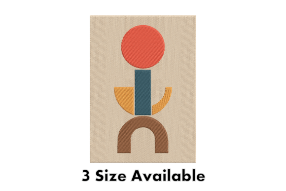 Modern Abstract Icon Embroidery Art
