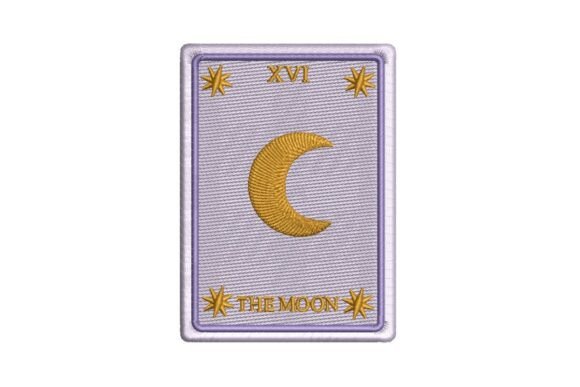 Moon Tarot Card Embroidery Design