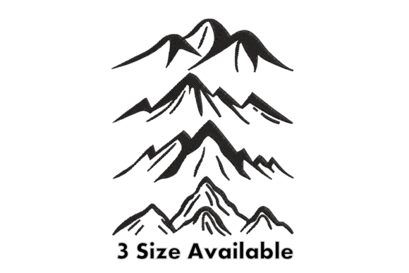 Mountain Outline Embroidery Design: A Seasonal Must-Have for Outdoor Lovers