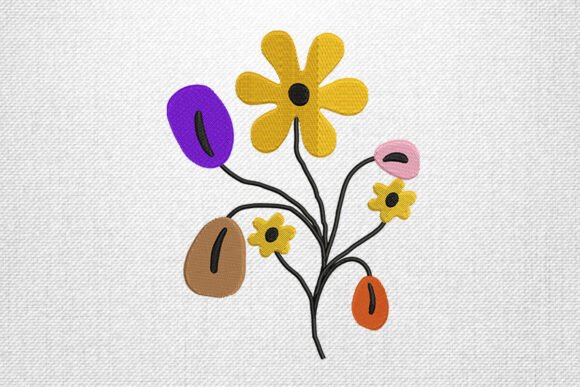 Playful Colorful Floral Embroidery: A Craft Fair Favorite?