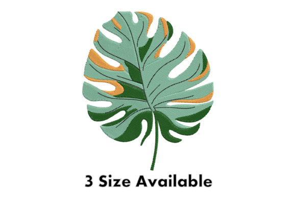 Tropical Monstered Leaf Embroidery: A Botanical Touch for Personalized Gifts