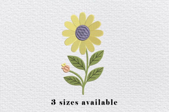 Yellow Daisy Embroidery Design: A Floral Touch for Small Business Branding